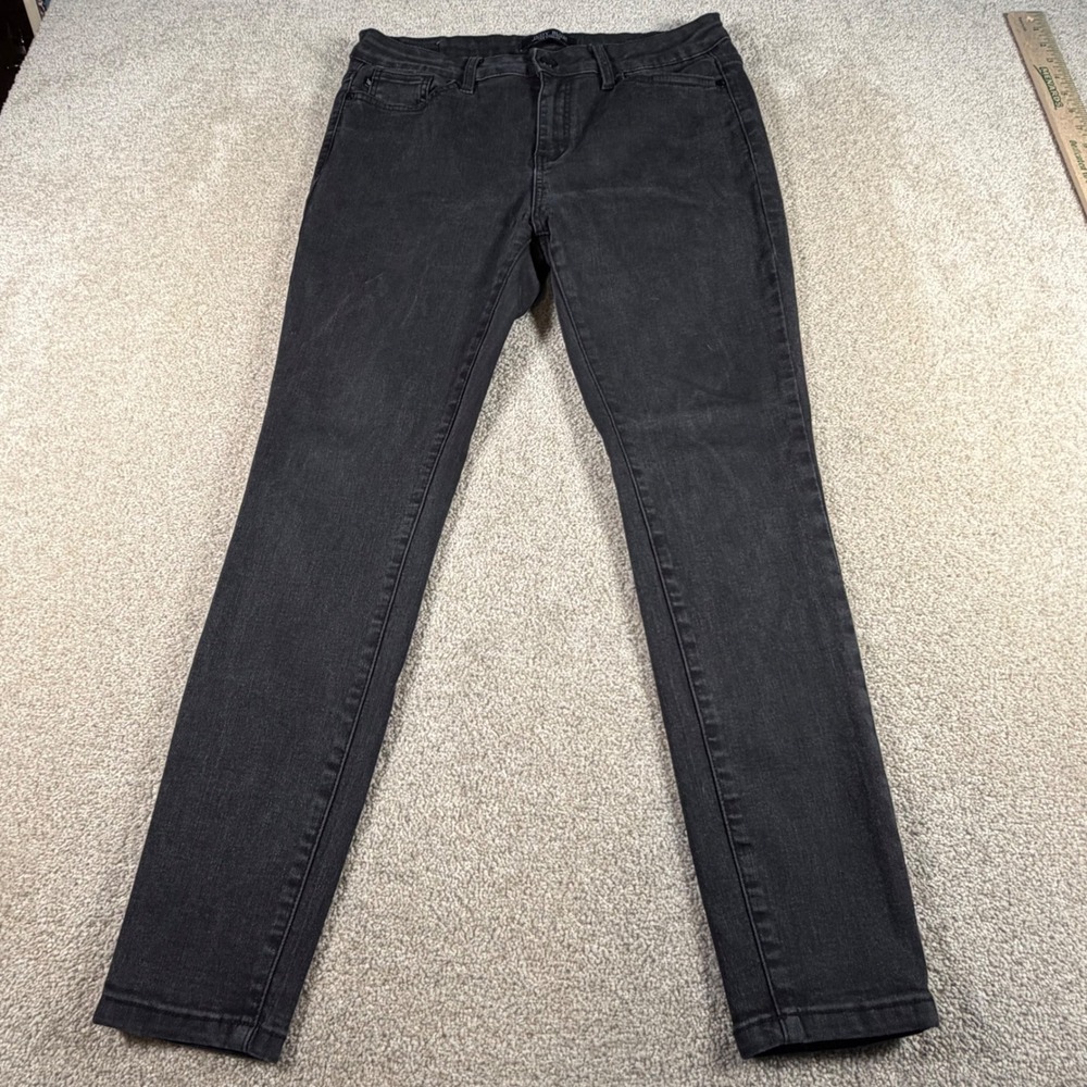 Judy Blue Skinny Jeans Women 13/31 (FITS 31x27) Faded Black Stretch JB88883